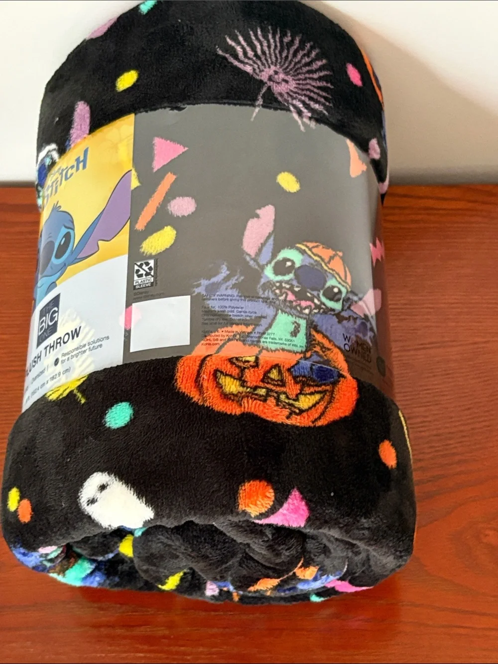 Disney Stitch Halloween Oversized Super Soft Plush Throw Blanket